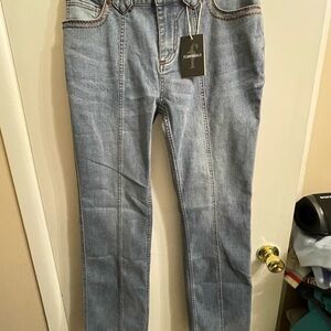 Stylish Flamingals Blue Jeans